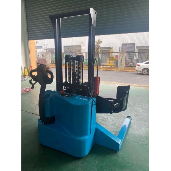 New 500-1500 kg load capacity electric pallet lift stacker electric stacker with paper roll clamp