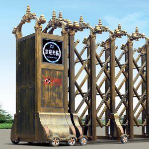 Buy cheap SUS304 Electric Retractable Door Aluminum Folding Factory Gate from wholesalers