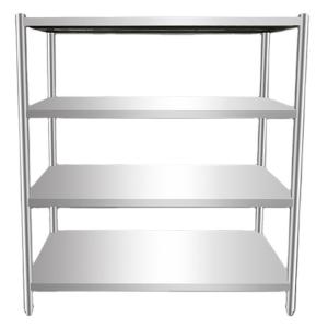 China Multi Tier Stainless Steel Storage Rack For Kitchen , 201 304 Steel Restaurant Shelving wholesale