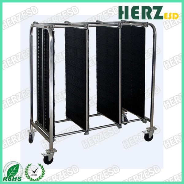 SMT Magazine ESD Storage Racks Handle Adjustable PCB Storage Trolley
