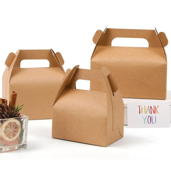 Coated Paper Takeaway Cake Packaging Box For Small Business Gold Foil Printing