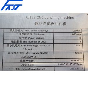 CNC Plate Steel Hydraulic Punching Machine Telecommunication Tower Connection