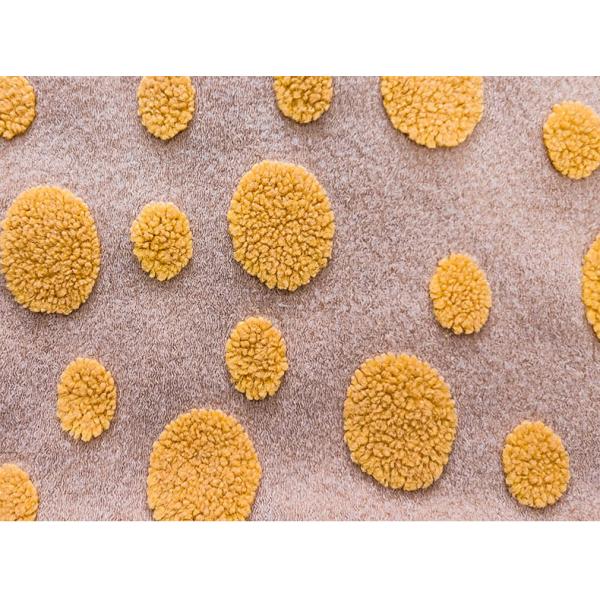 Jacquard 490gsm Sherpa Fleece Fabric For Pillowslip Floor Mat Garment Cap