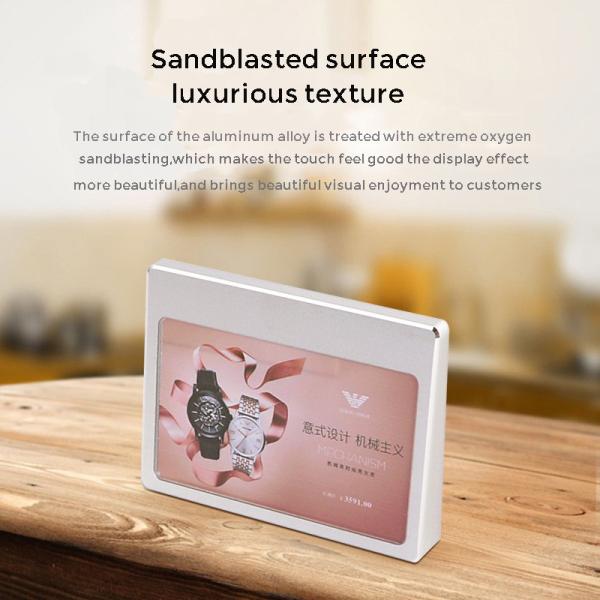 Aluminum Desktop Display Stand Easy To Take Advertising Promotion