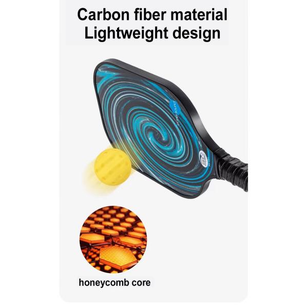 Lightweight Durable Carton Fiber Pickleball Paddles Set Of 4 With Balls And Carry Case