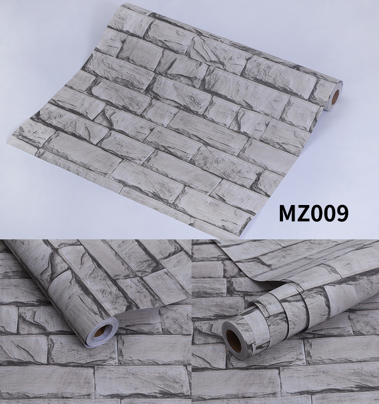 Width 122cm 60cm 3D Washable Wallpaper Moisture Proof 3D Brick Wallpaper Sticker