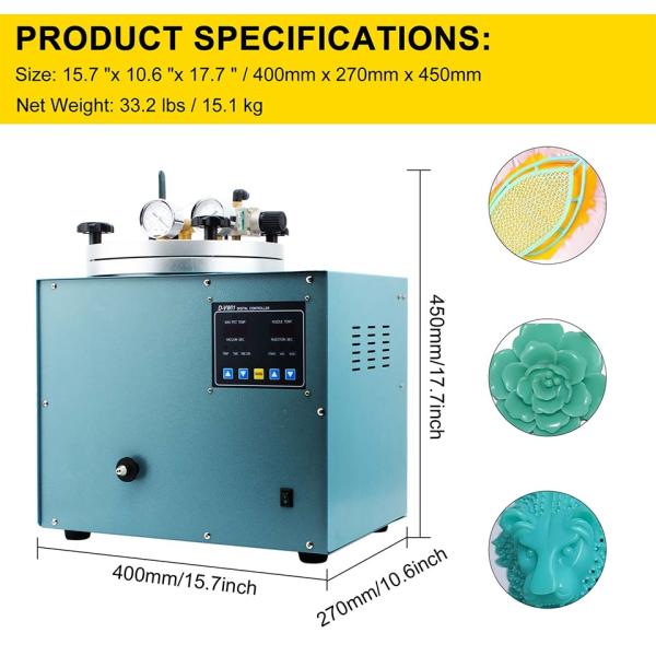3Kg Capacity Wax Injection Molding Machine Digital Vacuum Casting