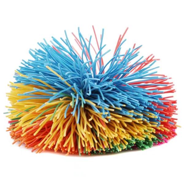 Colorful Monkey Stress Ball Silicone Fluffy Ball Stringy Silicone Koosh Ball