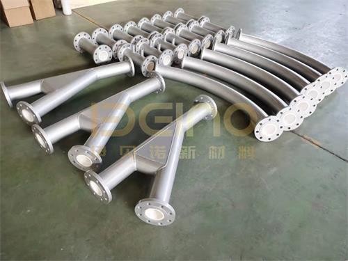 Impact Resistant Ceramic Sleeve Lined Pipe Fittings Thickness 10mm