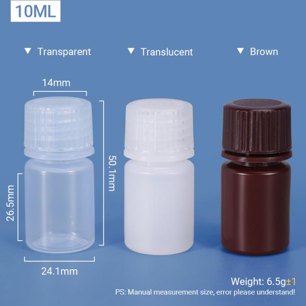 Empty Round Reagent Containers BPA Free PP Polypropylene Bottles