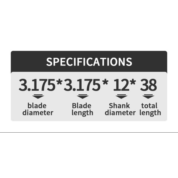 Two Flutes Straight groove Milling Cutter Carving Machine Cnc Router Bit for Wood Cnc Straight Engraving End Mill