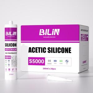 China BILIN S5000 Acetoxy Cure Silicone Sealant Automotive And Construction Applications wholesale