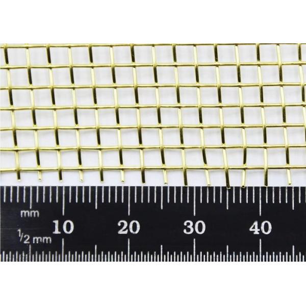 2.03mm Dia Brass Woven Wire Mesh / Brass Wire Cloth Plain Weave