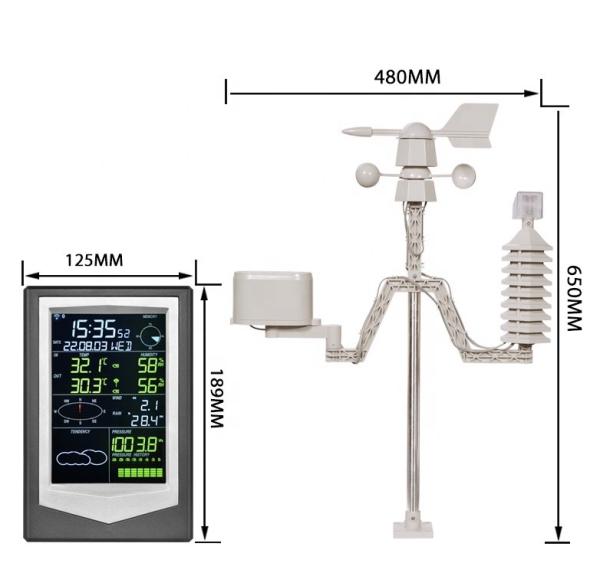 Quality Wireless Solar Home Weather Station For Monitoring Temperature Humidity And Rainfall for sale