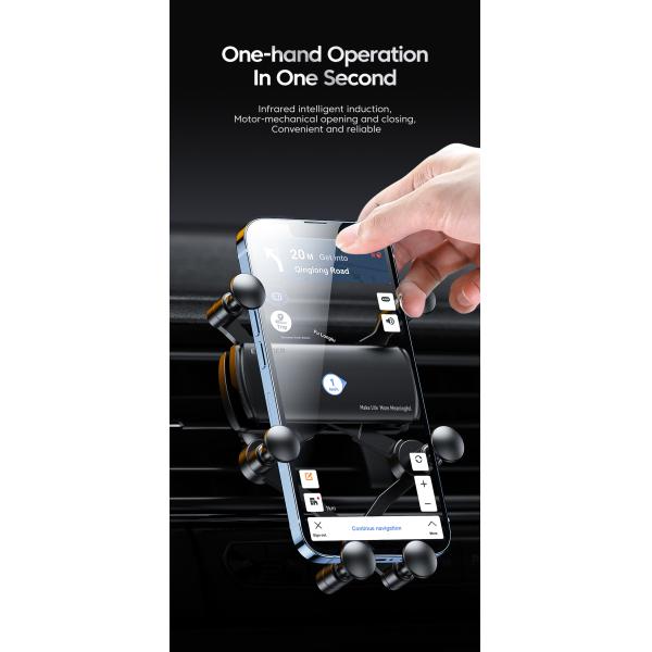 ESSAGGER 2022 Tourist Six-Point Design Stable Gravity Car Mount Phone Holder