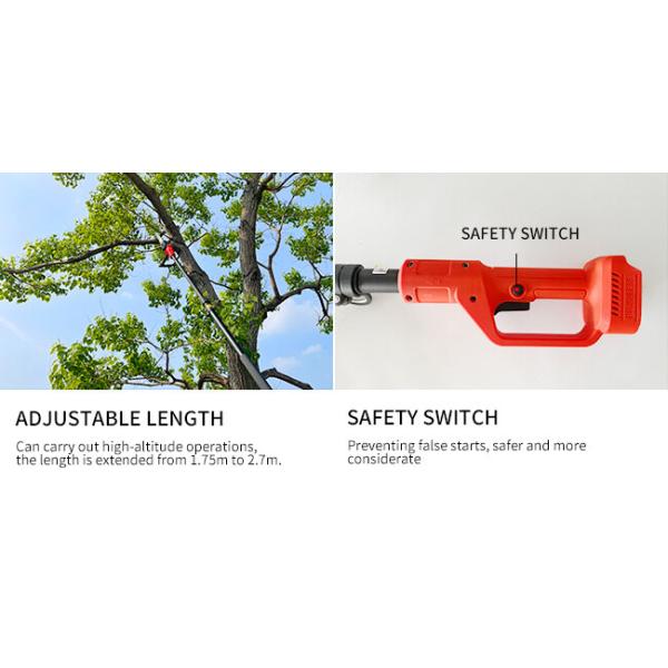 8 Inch Long Pole Chainsaw High Reach Cordless Battery Pruning Saw