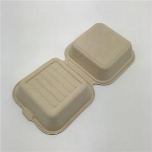 China Wheat Straw Takeaway Food Container Burger Box Biodegradable Disposable wholesale