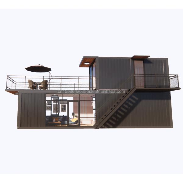 Supermarket Shipping Ready Made Prefab Projects Container Coffee Shop with Log Design