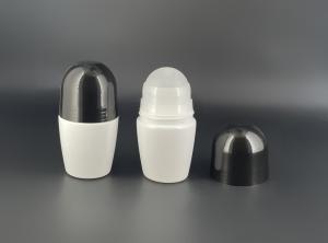 China Black Cap Round Empty PP Plastic Roller Ball Bottles 50ml wholesale