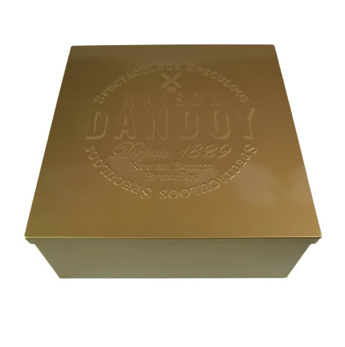 FDA Certified Large Square Biscuit Tin Jars With Lids Straight Angle