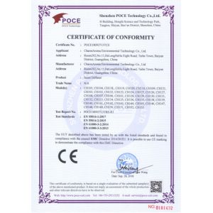 Charm Aroma Environmental Technology Co., Ltd. Certifications