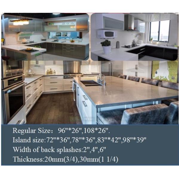 countertop Polished Surface Quartz Stone Countertops for Indoor Kitchen