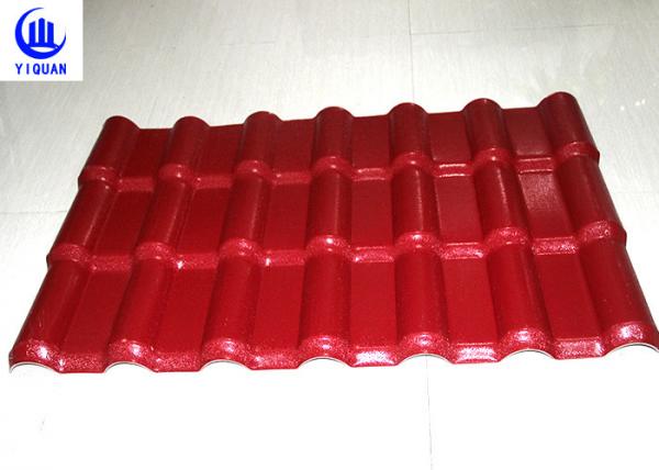 Quality 3 Layers Heat Insulation Color Stable Pvc Resin Roof Tile Strong Capacity 100kg for sale