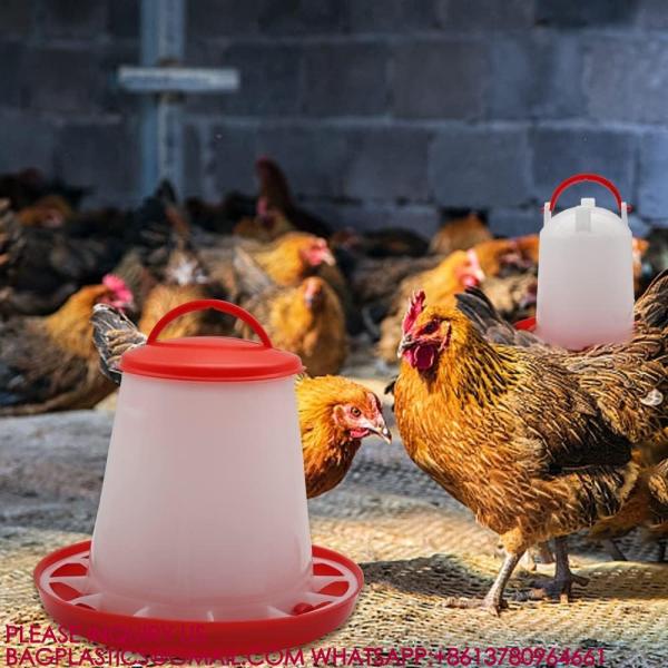 Chick Waterer For Poultry Duck Quail Hanging Poultry Plastic Containers For Outdoor Water