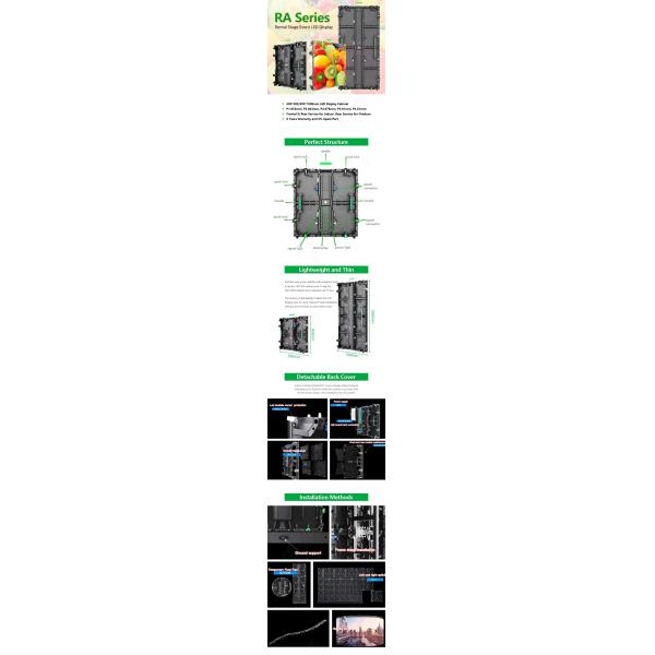 Reiss Manufacturer Best Price Outdoor Indoor Led Display Screen 500*1000mm P3.91 Stage Advertising Background for Rental Ledwall