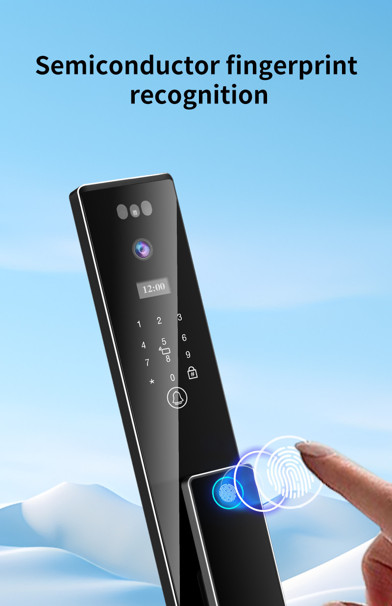 3D Face Recognition Tuya Intercom APP Control Camera Smart Intelligent Digital Gate Lock