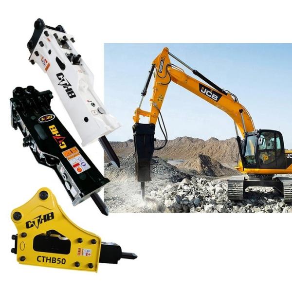 Medium Duty Excavator Breaker Hammer Yakai CTHB121 Box Type Hydraulic Breaker 20CrMo Rock Hammer