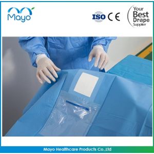 Blue Nonwoven Surgical Eye Drapes Hospital For Neuro Operation