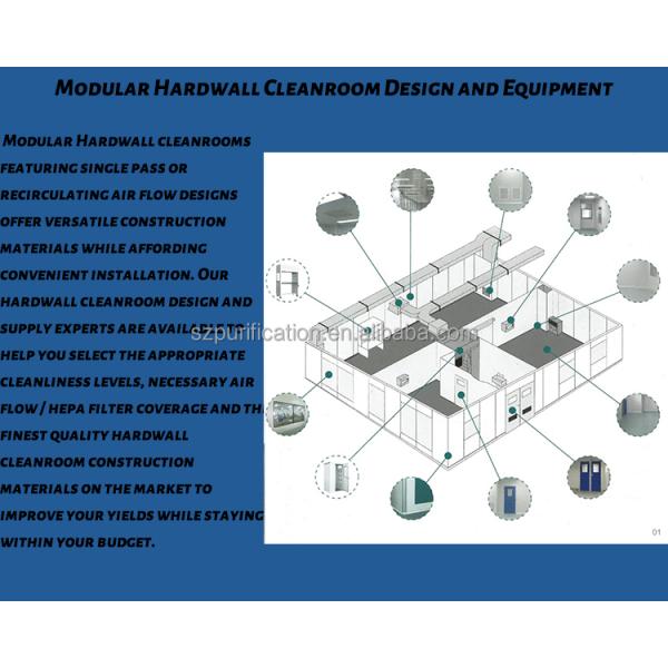 Cleanliness Biological Modular Cleanroom HVAC System Laboratory Clean Room