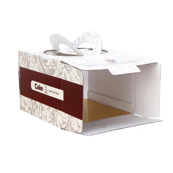 Custom Luxury Corrugated Cardboard Cake Boxes Wholesale Printing With Handle