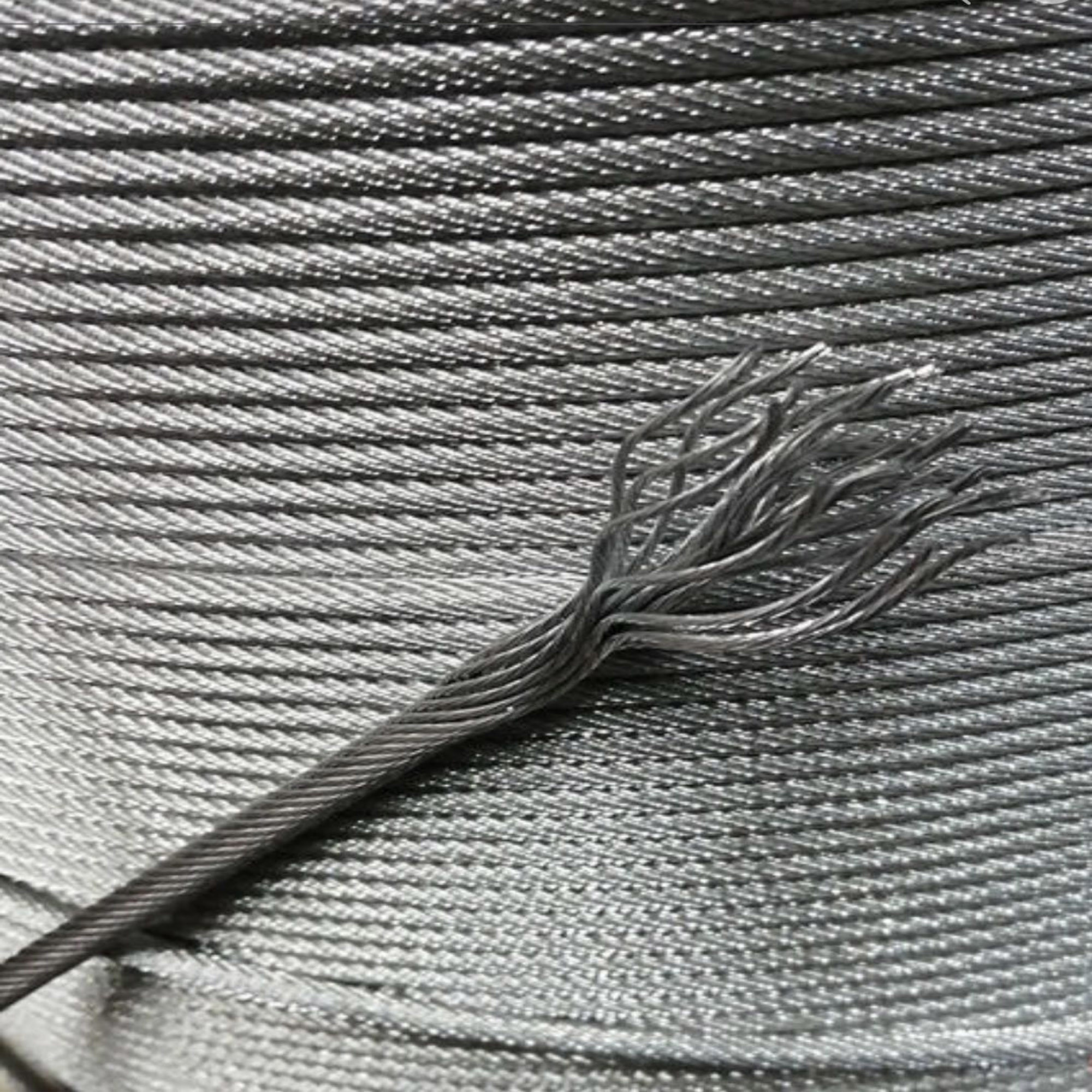 1/8" 3/16" 1/4" T316 Aircraft Cable 500FT 1000FT Steel Cable 1x19 7x7 7x19 Stainless Steel Wire Rope for Deck Railing