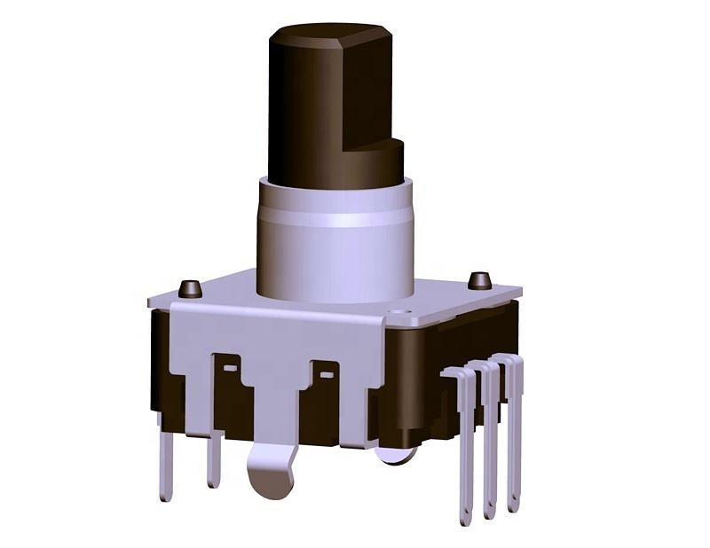 China Encoder Rotary Incremental Pulser Rotary Encoder Push Pull Switch Insulated Shaft 360 Degree Rotary Encoder Gray