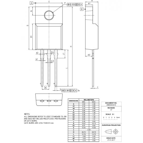SPA04N80C3XKSA1 Power MOSFET 800V Ultra-High Voltage 4A Current Low Rds(on) Super Junction Technology Low Gate Charge High Efficiency Halogen-Free