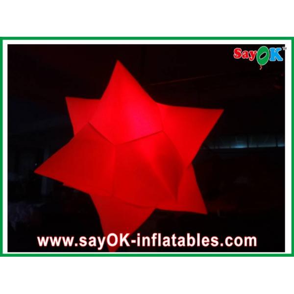 White Star Inflatable LED Light Dia 2m Nylon Cloth Customized For Party
