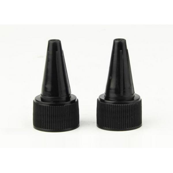 Black Color Plastic Cosmetic Lids , Plastic Bottle Tops High Practicality