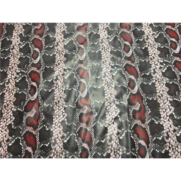0.35mm Four Way Stretch Fabric / Artificial Leather Fabric Snake Skin Design