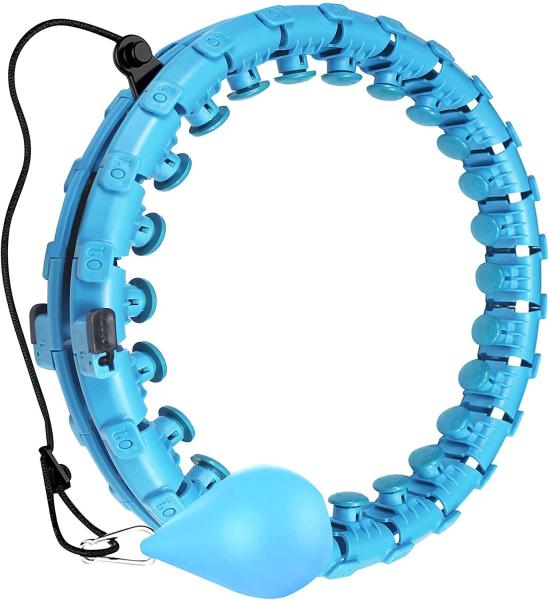 Quality 132cm Lose Weight Smart Adjustable Weighted Fitness Hoop 19 Knots for sale