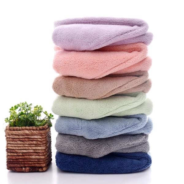 Logo Customizable Hair Cap Absorbent and Multi-Color Coral Fleece for Women's Showers