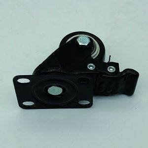 40MM Swivel Plate Caster Wheels Polyurethane Non Marking Locking Stem