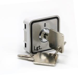 China 0.27kg DC24V Elevator Key Switch Square Lift Door Lock Push Button With Key on sale