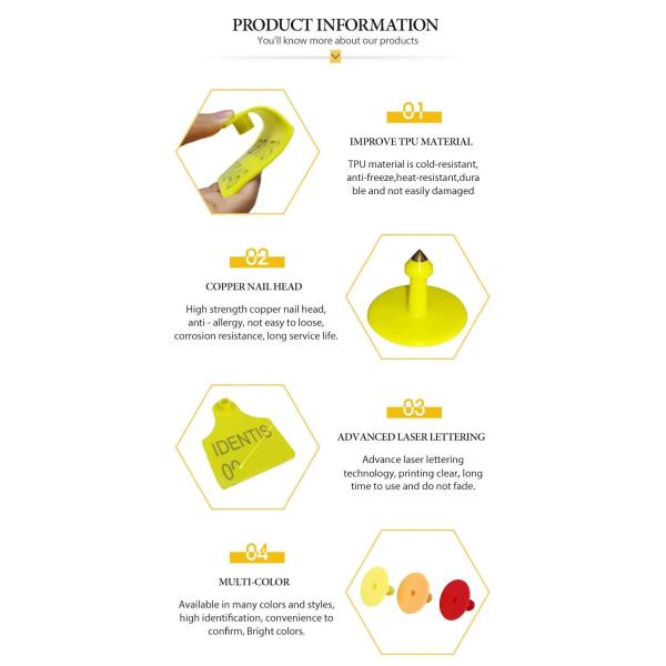 TPU Livestock ID Tags Non Polluting Animal Identification Tags