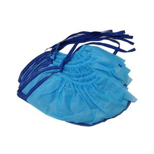 Buy cheap Blue PP Non Woven Disposable ESD Shoe Cover Conductive Knitted Ribbon from wholesalers
