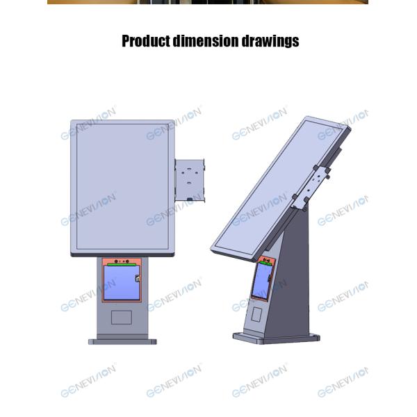 15.6 Inch 1080P 400nits Capacitive Touch Screen Self Service Payment Kiosk On Table Apple VAS