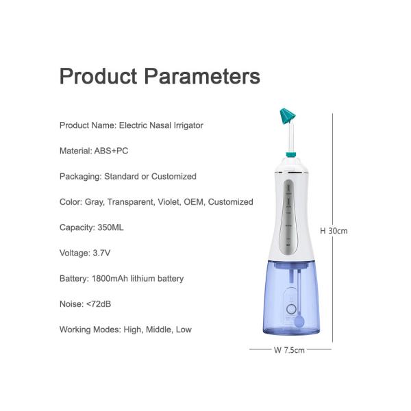 5W Ultralight Electric Nasal Irrigator Wash Multifunctional POM PC Material