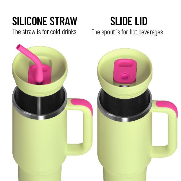 Wholesale Custom 40oz Stainless Steel Vacuum Bottles w/Handle | FDA-Approved, BPA-Free, Heavy-Duty