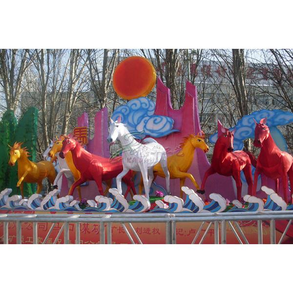 Outdoor Giant Chinese Lantern Sun Proof Fabric Made For Square Decoration